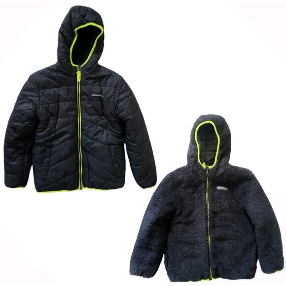 Eddie Bauer Kids Reversible Winter Jacket - Size 7/8 - Picture 1 of 9